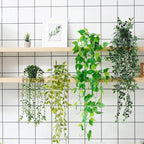 BLEUM CADE Fake Hanging Plants Mixed Set, Faux Hanging Potted Plants Greenery - Image 3
