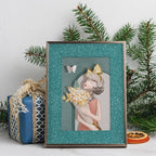 CRE8TIVE 8"x354" Teal Blue Glitter Wallpaper Stick and Peel Wall Border Fabric - Image 4