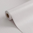 FUKU MON White Gray Grasscloth Fabric Wallpaper 23.6" X 393" Thick Classic by MeetyourallDIYneeds