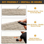 ROOMTEC 6-Packs Faux Stone Wall Covering Panels - Image 5