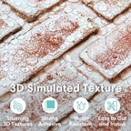 Commomy 3D Peel and Stick Brick, Ultralight Thin PVC Faux Brick Wall Panels - Image 2