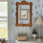 17.3"× 590.5" Vintage Blue Floral Wallpaper Peel and Stick Boho Wallpaper - Image 4