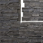 EverStone Cascade Faux Stone Panel, 48 5/8"W x 24 3/4"H x 1 1/4"D, Dark River - Image 9