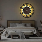 LEIKE Large Wall Clock 32'' Lighted Rustic Wood Clock - Image 6