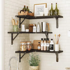Fixwal Corner Shelves Wall Mounted Set of 5, Floating Shelves - Image 7