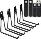 GURADESIGN 4-Piece Garage Hooks Wall Mount Storage Hanger by GURADESIGN