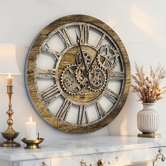 ImprovingLife The Gears Clock The Original Real Moving Gear Wall Clock Vintage - Image 2