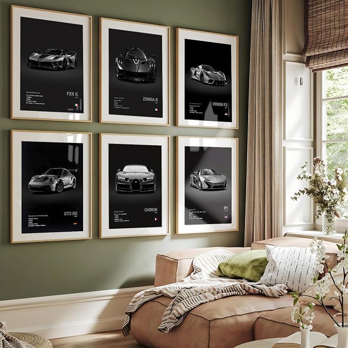 CSLGQGV Car Poster Vintage Racing Car Wall Art Supercar Canvas Prints Painting - Image 6