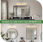 DORESshop 4-Light Vanity Light Fixtures, Chrome Bathroom Light Fixtures Over - Image 2