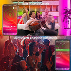KSIPZE 200ft Led Strip Lights RGB Music Sync Color Changing Bluetooth Led Lights - Image 3