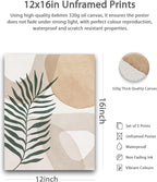 HesenDot Unframed Neutral Boho Wall Art Set of 3, 12x16in Botanical Leaves - Image 2