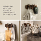 Umbra Picket Wall-Mounted Coat Rack Rail Hook - Image 4