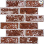 COMSTICKC 3D Faux Brick Wall Panels Peel and Stick, Small Size Thin PVC Fake by COMSTICKCDECOR