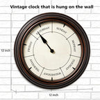 12-Inch Day of Week Wall Clock, Decorative Retirement Clock Gift - Image 2