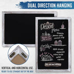 HBCY Creations 11" x 17" Whitewash Solid Wood Frame Wall Chalkboard, Magnetic - Image 3