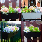 Wall Hanging Planters for Outdoor Plants 16 Inch Large Metal Fence Pots - Image 8