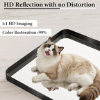 48X32 Inch Metal Black Framed Bathroom Mirror - Image 2