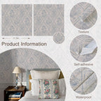 Toduso Peel and Stick Wallpaper Vintage Wall Paper Boho Contact Paper Blue - Image 5