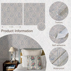 Toduso Peel and Stick Wallpaper Vintage Wall Paper Boho Contact Paper Blue - Image 5