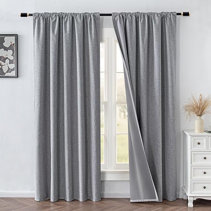 IGEMAEVE 100% Blackout Curtains 108 Inches Long - Image 2
