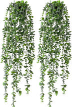 Artificial Hanging Plant 2 Pcs Faux Plant Ivy Vine Faux Eucalyptus Vines Fake - Image 7
