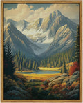 InSimSea Framed Canvas Wall Art, Vintage National Park Art by InSimSeaArt