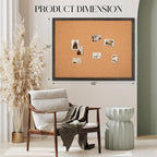 Large Cork Board Bulletin Board - Image 7