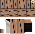 WoveN SounD Artisan Acoustic Wall Panels, 16 Pack 12x12 Inch, PVC Wood Grain by WovenSound