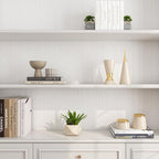 FunStick 16"x240" Modern Cream White Textured Wallpaper Peel and Stick - Image 5