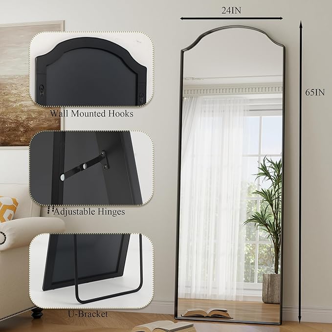 Arched Full Length Mirror Full Body Mirrors - Image 5
