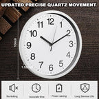 Inbagi 8 Pcs Wall Clock Large Silent Battery Operated Wall Clocks Modern Non - Image 3