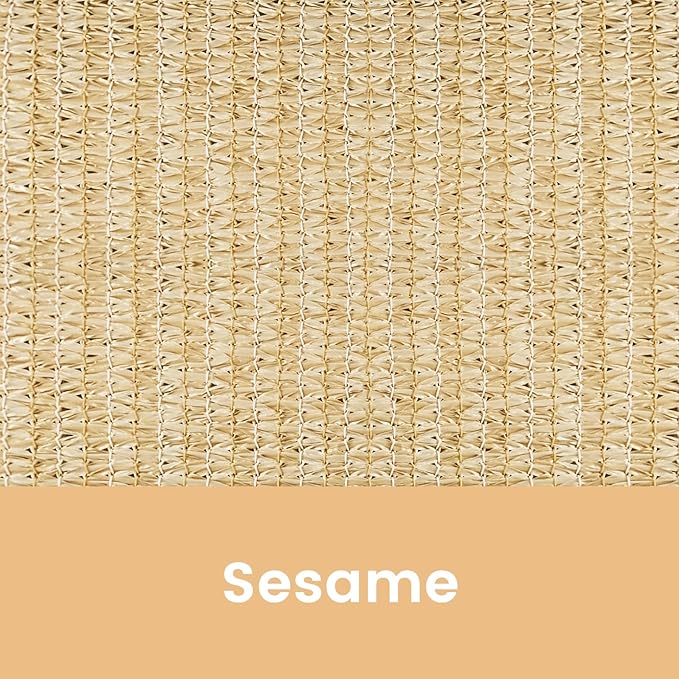 Custom Size Sesame Patio Shades Roll up Outdoor Roller Shade Crank Wand Blind - Image 6