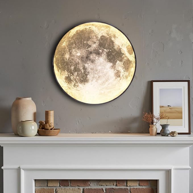 Dimmable Moon Wall Light 12 inch Wall Lights by LEDIARY