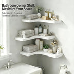 16 Inch Solid Wood Floating Corner Shelves 3 Pack - Image 5