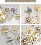 Clocks for Living Room, Large Wall Clock, 3D Silent Wall Clock, Retro Metal - Image 6