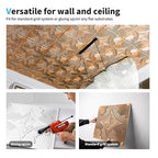 Art3d Drop Ceiling Tiles 24x24 in Bronze, 3D Wainscoting Panels Glue Up 2x2 - Image 6