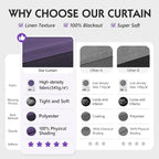 FMFUNCTEX 100% Blackout Curtains - Image 2