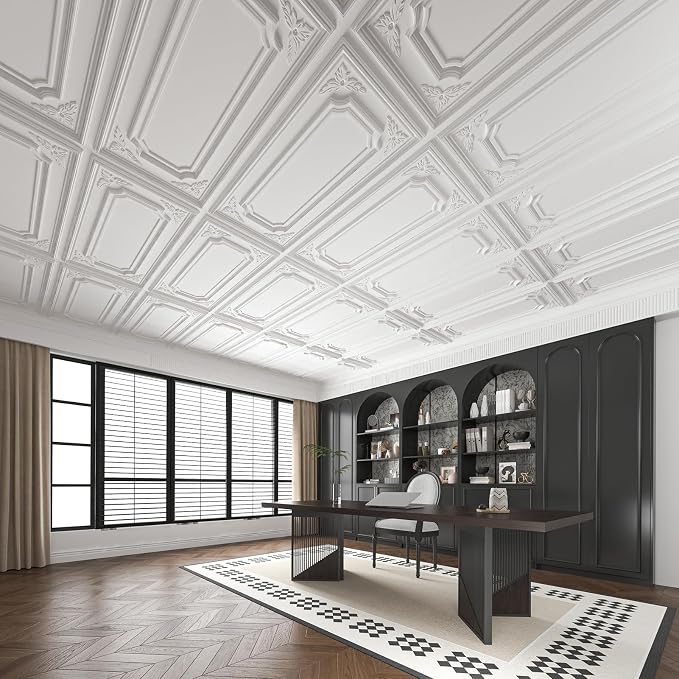 Art3dwallpanels 12 Pack Drop Ceiling Tiles, 2x4 Ft PVC Decorative 3D Wall Panel - Image 9