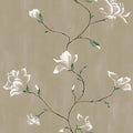 Laatse Floral Wallpaper Peel and Stick 17.5" x 393" Khaki Floral Contact Paper by Laatse