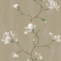 Laatse Floral Wallpaper Peel and Stick 17.5" x 118" Khaki Floral Contact Paper by Laatse
