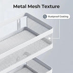 PUSDON 5-in-1 Wide Wall Mount Wrapped Mesh Kitchen Organizer & Shower Caddy Kit - Image 5