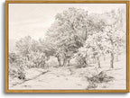 OIQArtOIQ Vintage Landscape Canvas Wall Art Framed Natural Scenery Painting by OIQArtOIQ