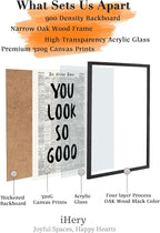 iHery Premium Natural Black OAK Wood 12x16in You Look So Good Trendy - Image 4