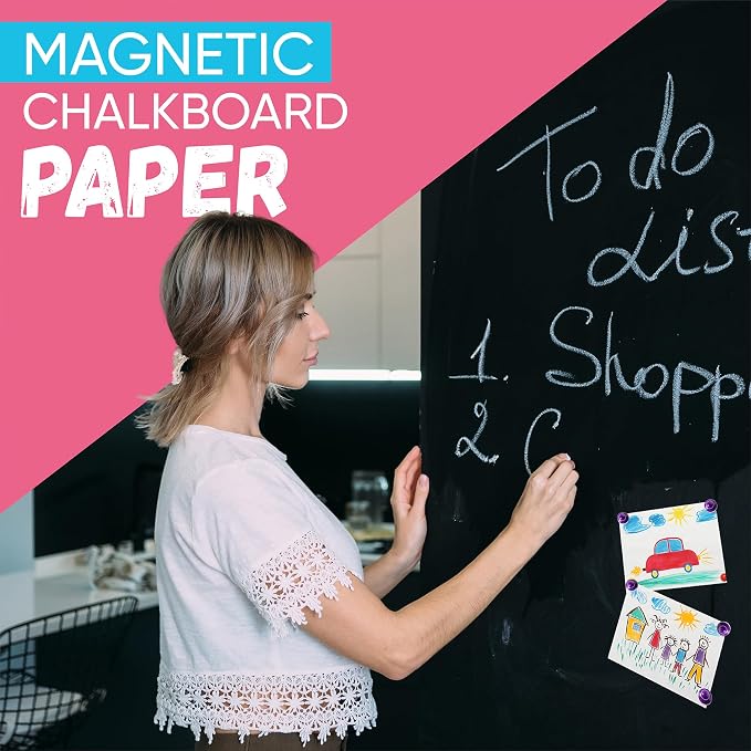 Magnetic Chalkboard Wallpaper Peel and Stick 48" x 24", Self-Adhesive - Image 5