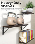 BAYKA Floating Shelves for Wall, Book Shelf for Bedroom, Wall Decor Shelves for - Image 4