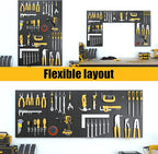 Spampur Peg Board, 8 Pack Metal Pegboard Panels Black Pegboards Wall Organizer - Image 5