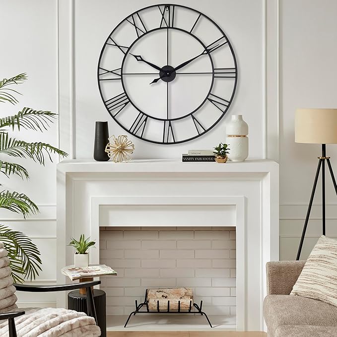 CLXEAST 30 Inch Large Wall Clock Modern, Oversized Roman Numeral Decorative - Image 7