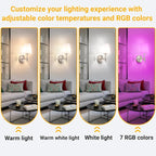 Vimhou Peel and Stick Wall Sconces, Stick On Wall Sconce Set of 2, Battery - Image 4