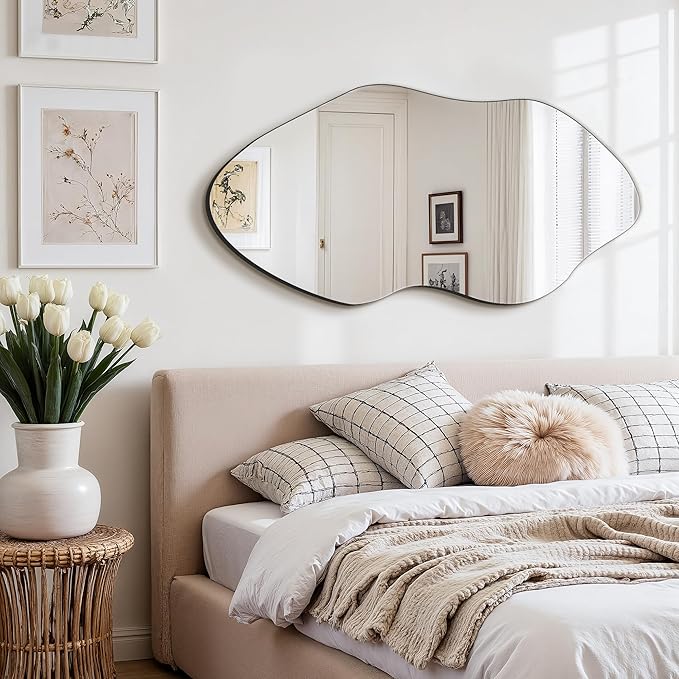 FICTOR Irregular Asymmetrical Wall Mirror, Living Room, Dining Room - Image 4
