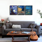 Wieco Art Framed 3 Panels Canvas Prints of Vincent Van Gogh Paintings - Image 3